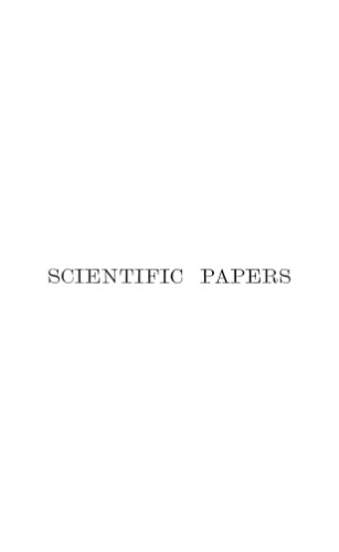 Scientific papers, vol.1