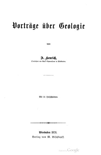 Vorträge über Geologie