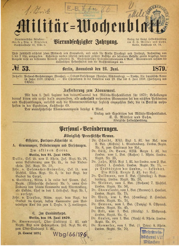 Militär-Wochenblatt