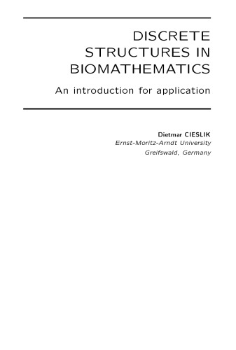 Discrete structures in biomathematics