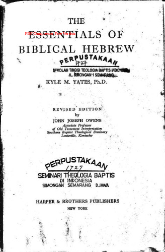the essentials of biblical hebrew