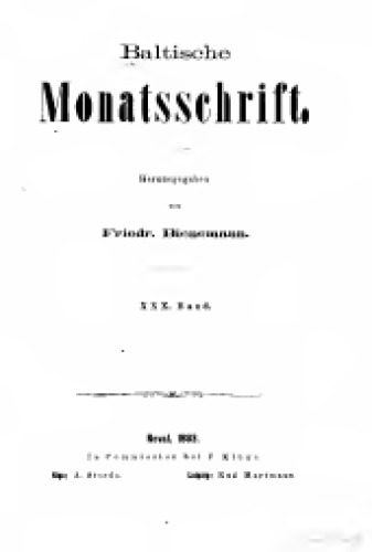 Baltische Monatsschrift