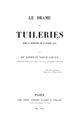 Le drame des Tuileries après la Révolution du 24 février 1848
