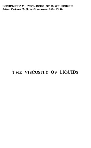 The viscosity of liquids