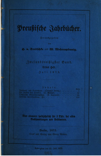 Preußische Jahrbücher