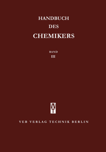 Handbuch des Chemikers - Band III