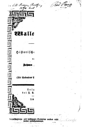 Wallenstein. Historischer Versuch