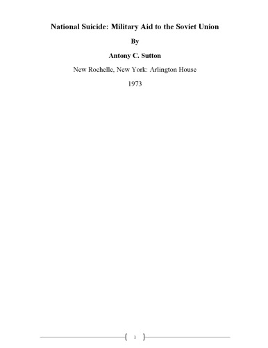National Suicide: Military Aid to the Soviet Union