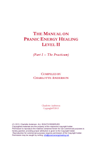 The manual on pranic energy healing level 2