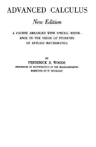 Advanced calculus