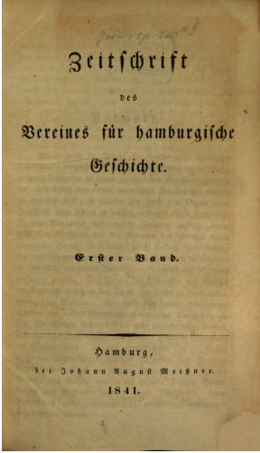 Zeitschrift des Vereins für Hamburgische Geschichte