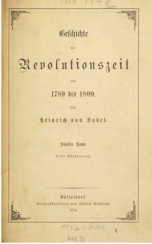 Geschichte der Revolutionszeit von 1789 bis 1795