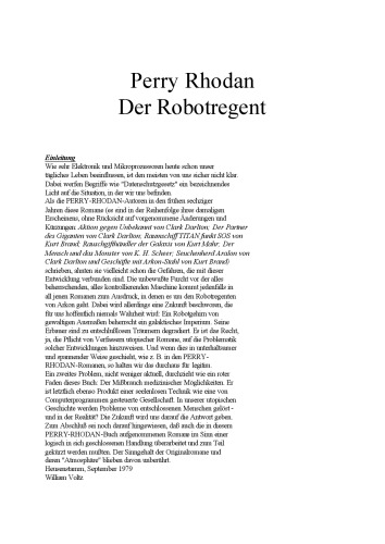 Der Robotregent. Perry Rhodan 06.