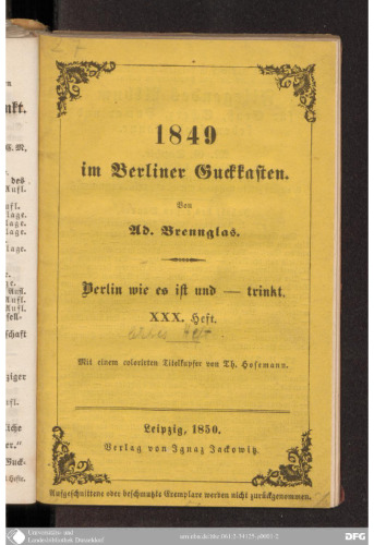 1849 im Berliner Guckkasten
