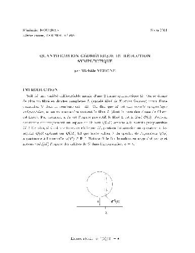 Quantification geometrique et reduction symplectique