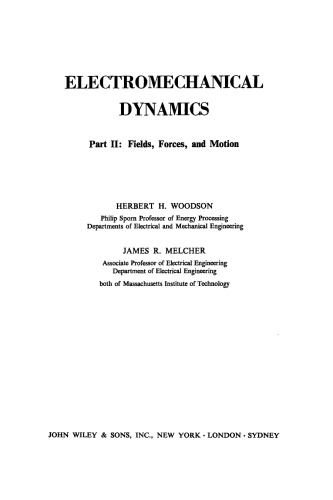 Electromechanical dynamics