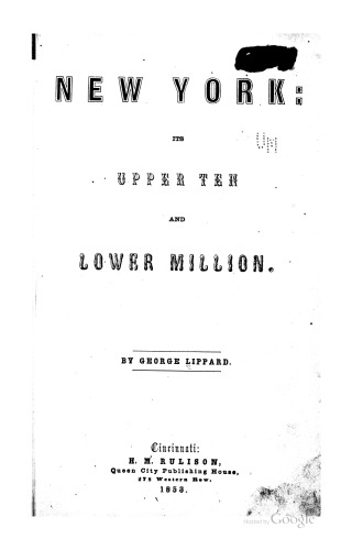 New York: The Upper Ten and Lower Million