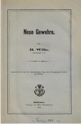 Neue Gewehre
