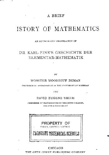 A brief history of mathematics
