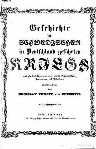 Der Feldzug Johann Baners vom Juni bis Dezember 1636
