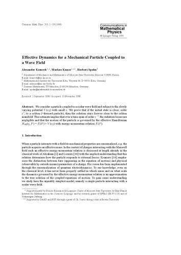 Communications in Mathematical Physics - Volume 203