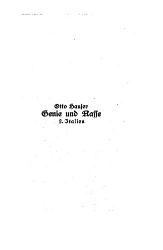 Otto Hauser - Genie und Rasse
