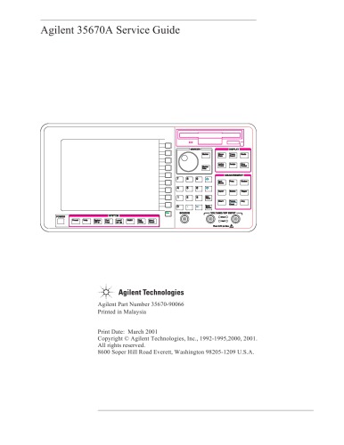 Agilent 35670A Analyzer (service)
