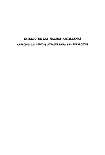 Estudio de las hachas antillanas