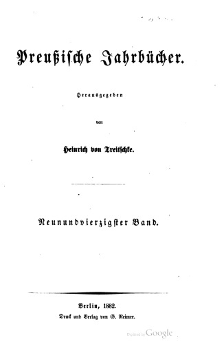 Preußische Jahrbücher