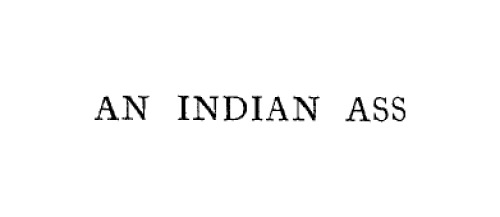 An Indian Ass