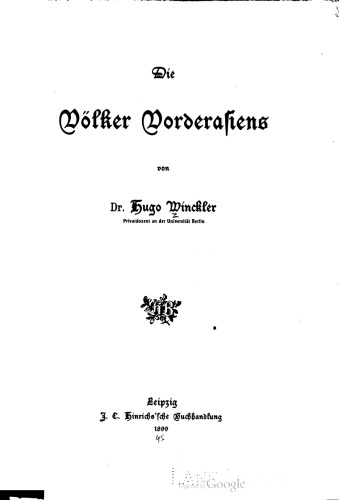 Die Völker Vorderasiens