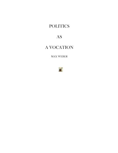 Politics As a Vocation