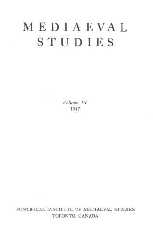 Mediaeval Studies