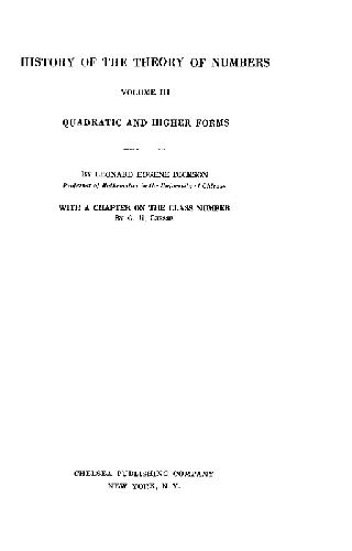 History of the theory of numbers