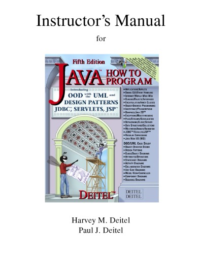 Instructor's Manual - Java How to Program, 5th Edition