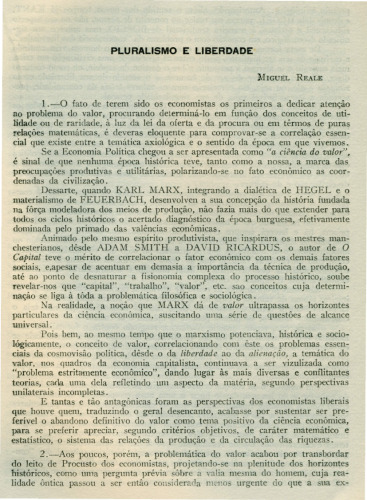 Pluralismo e Liberdade
