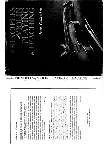 Principles of Violin Playing and Teaching