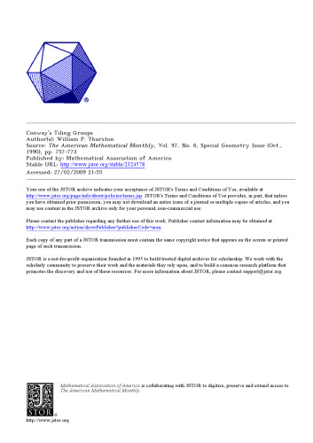 Conway's Tiling Groups