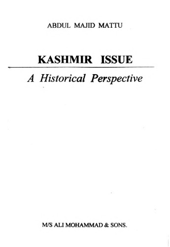 Kashmir issue : a historical perspective