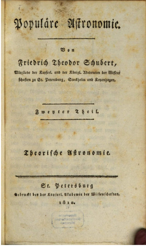 Theorische Astronomie [Theoretische Astronomie]