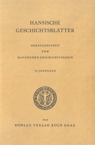 Hansische Geschichtsblätter