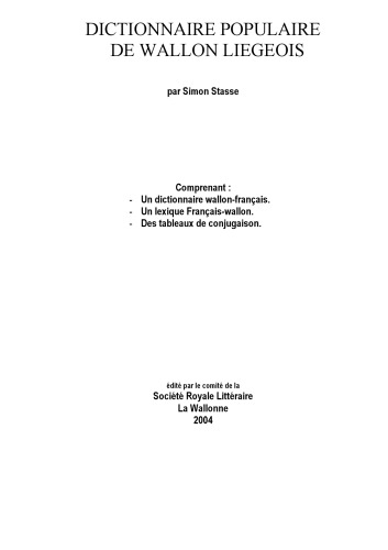Dictionnaire populaire de wallon liegeois
