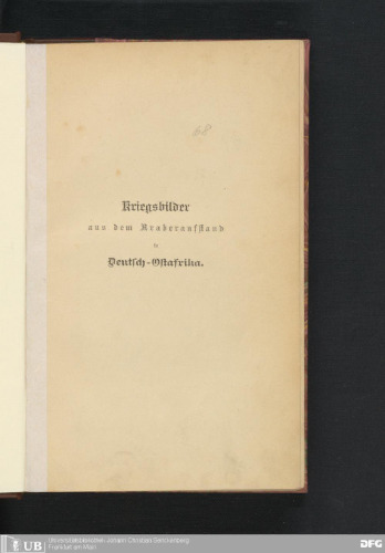 Kriegsbilder aus dem Araberaufstand in Deutsch-Ostafrika