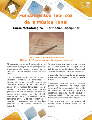 Fundamentos de la Música Tonal.