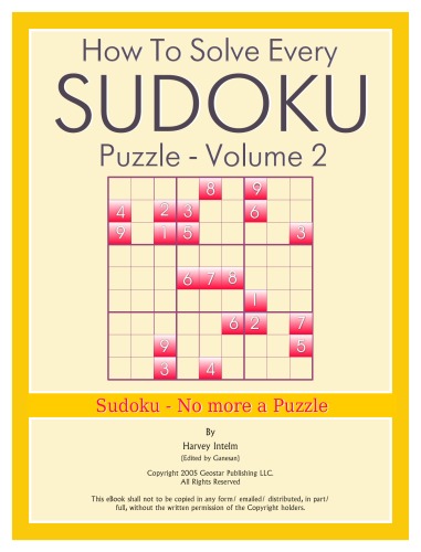 How To Solve Every Sudoku Puzzle (Volume 2)