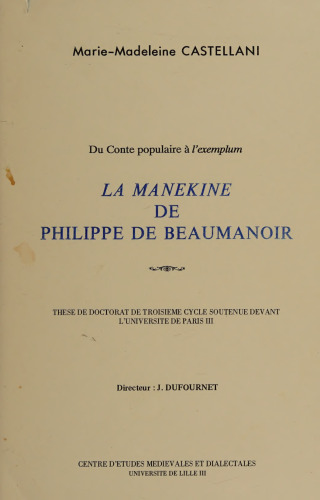Du conte populaire à l'exemplum: La Manekine de Philippe de Beaumanoir