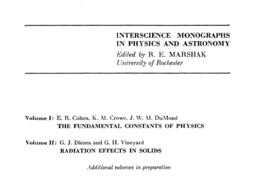 Fundamental Constants of Physics
