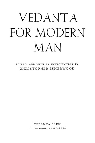 Vedanta for Modern Man