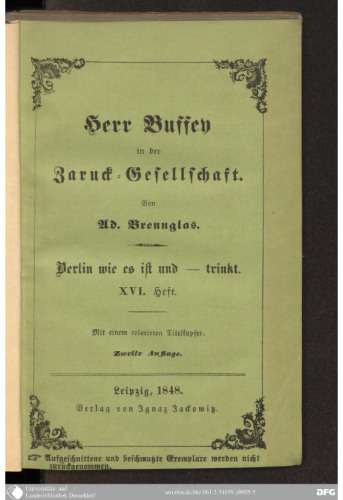 Herr Buffey in der Zaruck-Gesellschaft