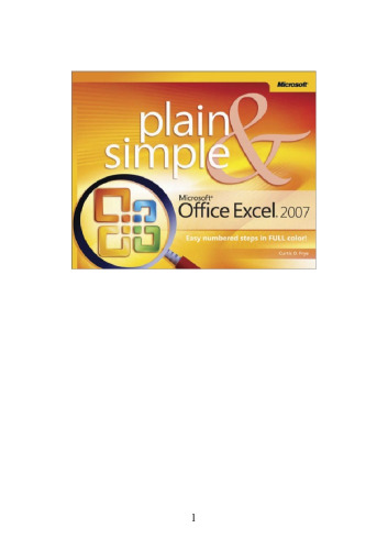 Microsoft® Office Excel® 2007 Plain & Simple
